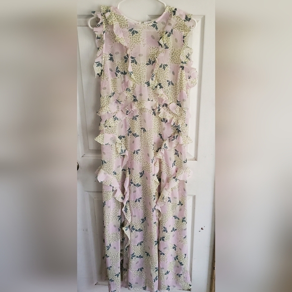 Ted Baker London All Over Floral Print Sleeveless Maxi Dress, Size 5 - Picture 3 of 9